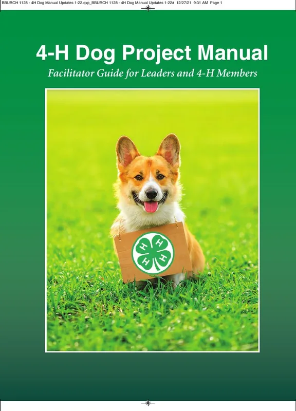 غلاف كتاب مشروع 4-H للكلاب من AKC