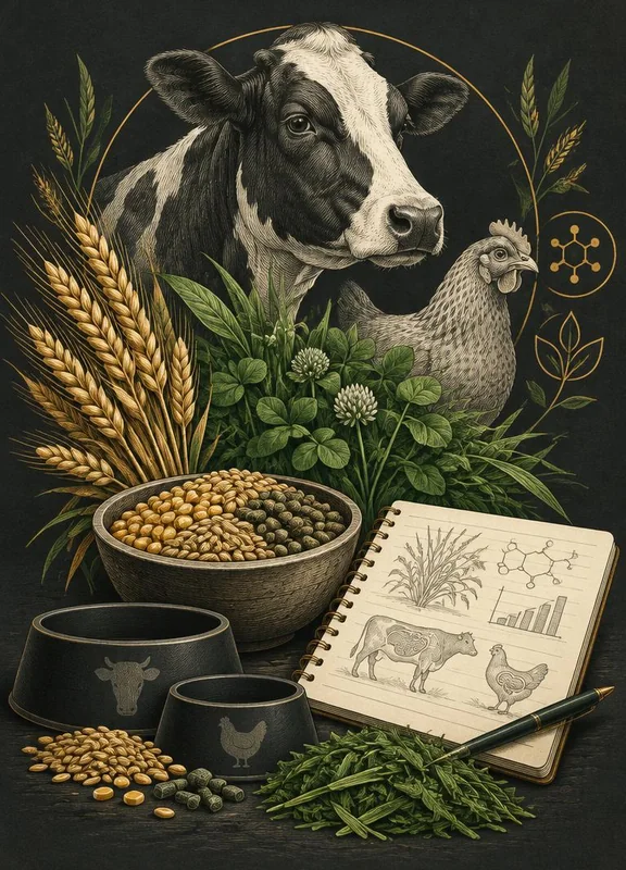 غلاف توضيحي غير رسمي عن مبادئ تغذية حيوانات الإنتاج